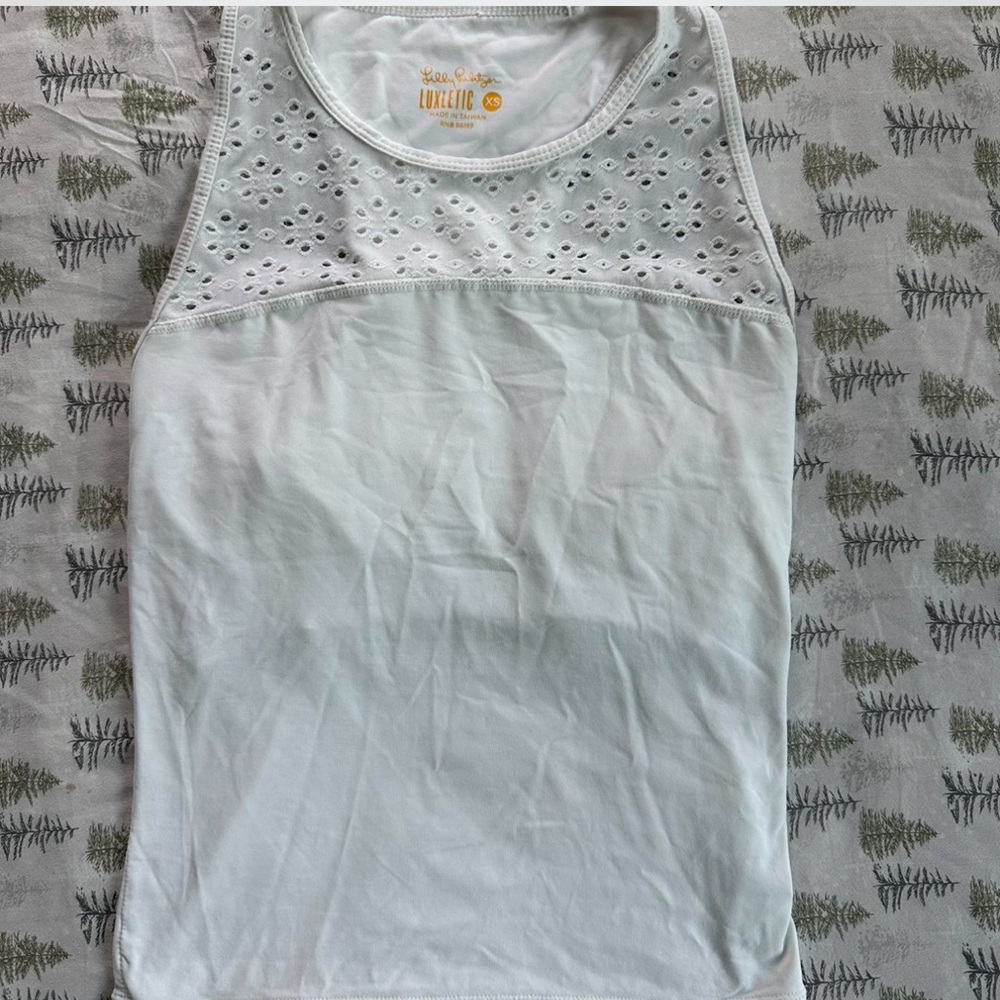 Lily Pulitzer White Eyelet Tank Top